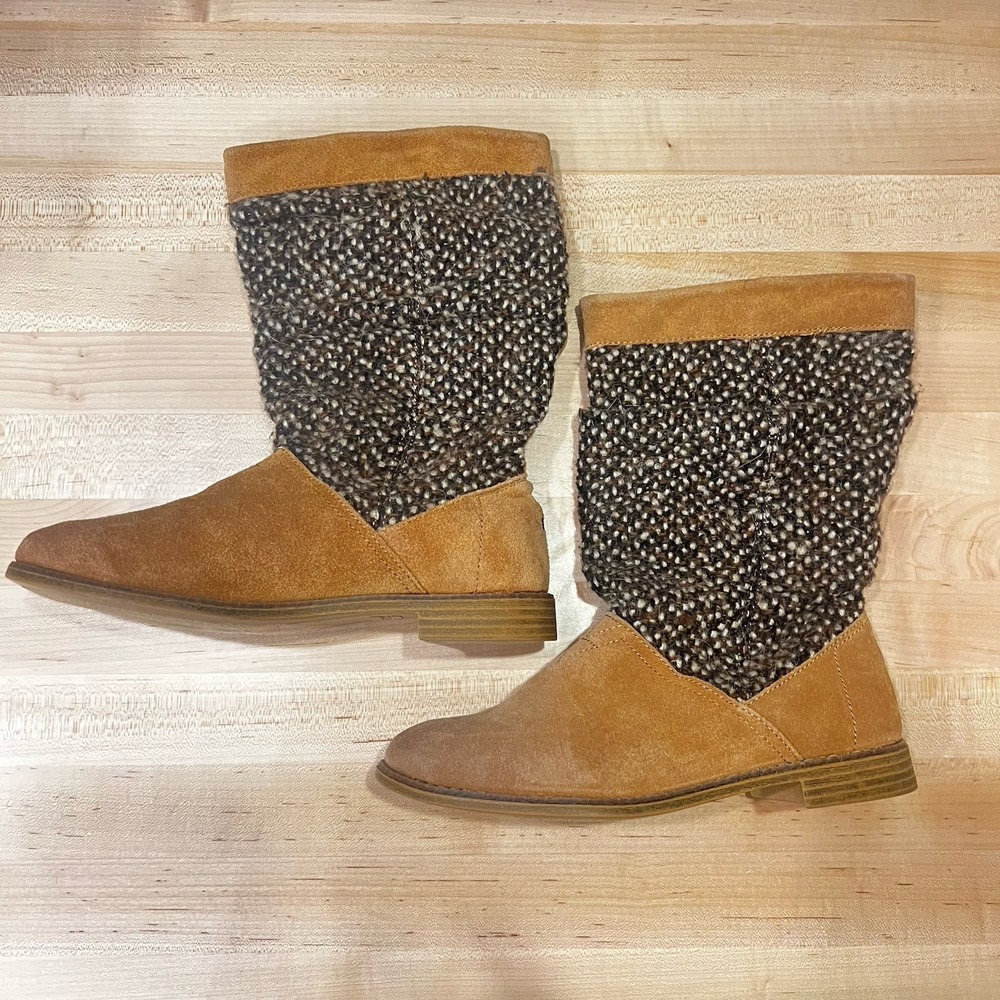 Toms Sierra Slouch Boots, Women's Size 7.5 US Tan, Calf-Length‎ - Picture 2 of 8